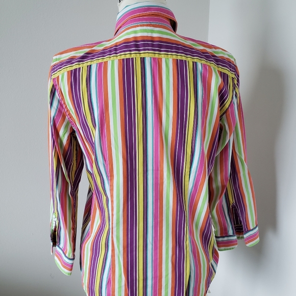 Ralph lauren button down colorful striped shirt size XS - Picture 9 of 13